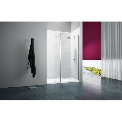 Merlyn Series 8 Wetroom Panel Including Bracing Bar + T-Piece - JJ Building Materials