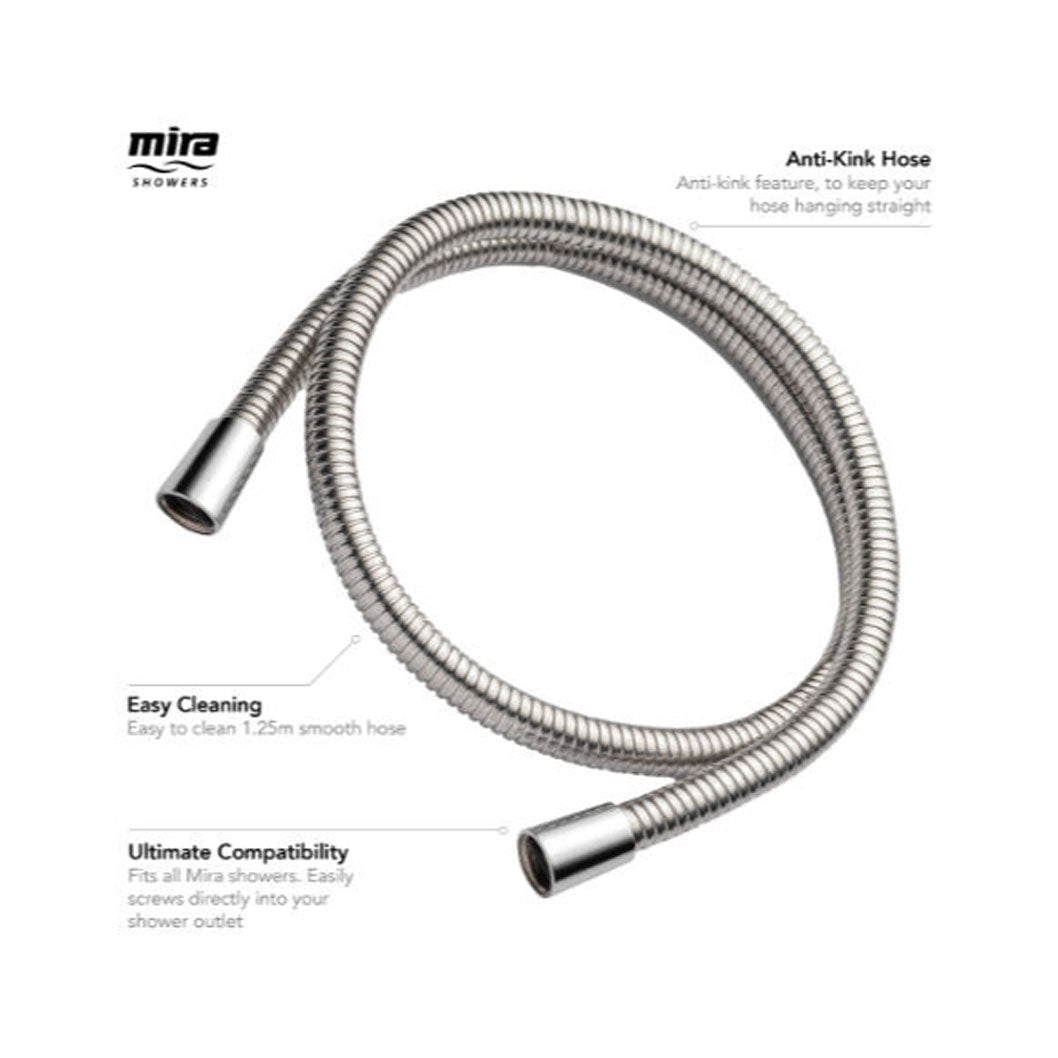 Mira Logic Hose (Metal) 1.25M - JJ Building Materials