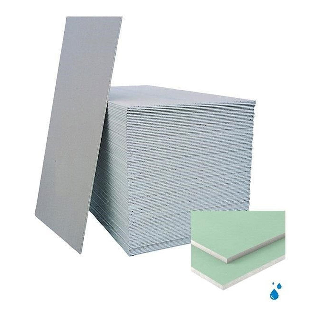 Moisture Resistant Plasterboard Tapered Edge 2400mm x 1200mm - 12.5mm - JJ Building Materials