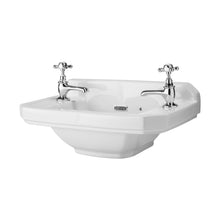 Hudson Reed Richmond 515mm Cloakroom Basin (2 Tap Hole) Trad White Vitreous China 270x515x300mm