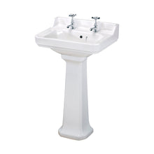 Hudson Reed Richmond 560mm Basin (2 Tap Hole) Trad White Vitreous China 266x560x450mm