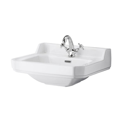 Hudson Reed Richmond 560mm Basin (1 Tap Hole) Trad White Vitreous China 266x560x450mm