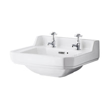 Hudson Reed Richmond 500mm Basin (2 Tap Hole) Trad White Vitreous China 223x500x350mm