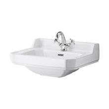 Hudson Reed Richmond 500mm Basin (1 Tap Hole) Trad White Vitreous China 223x500x350mm