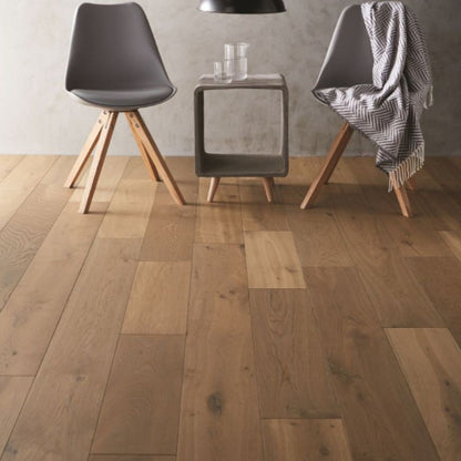 Ness Smoked Oak Brushed UV Oil Engineered Wood Flooring - 2.09m2 Pack Size | Classic Range - JJ Building Materials
