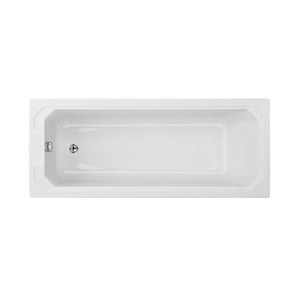 Hudson Reed Ascott Art Deco Bath (1700x750) Trad White Acrylic