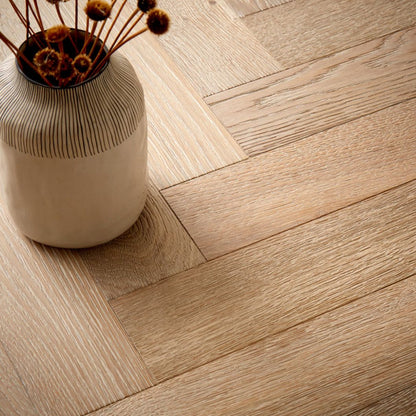 Noma Smoked Oak Block Brushed UV Oil Engineered Wood Flooring - 0.648m2 Pack Size | Parquet Range