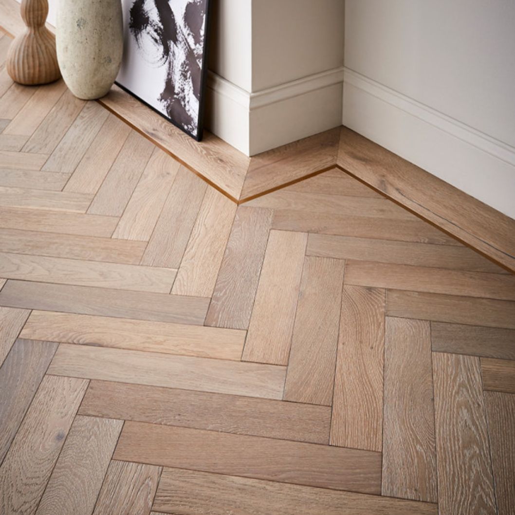 Noma Smoked Oak Block Brushed UV Oil Engineered Wood Flooring - 0.648m2 Pack Size | Parquet Range - JJ Building Materials