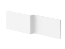 Nui 1700 Sq Showerbath Front Panel Cw Fixing Contemporary European White Acrylic 500x1700x150mm - JJ Building Materials