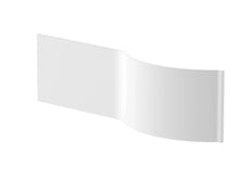 Nui 1700mm P Shaped Front Panel Contemporary European White Acrylic 500x1700x30mm - JJ Building Materials