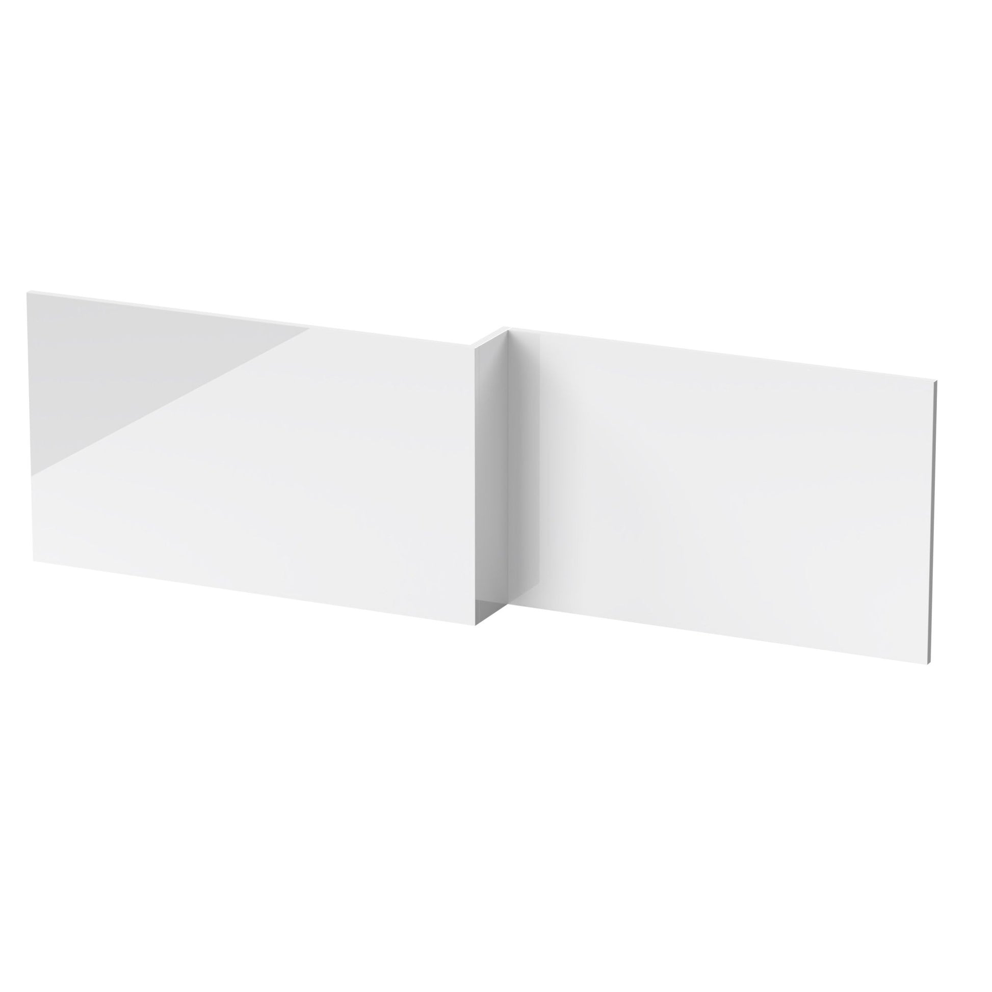 Nui 1800mm Offset Side Panel Waterproof Contemporary Gloss White Pvc 540x1798x163mm - JJ Building Materials