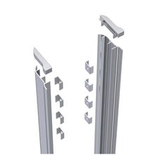 Nui 1850mm Enclosure Screw Cover Kit Chrome Contemporary Aluminium 1850x43x12mm - JJ Building Materials