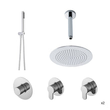 Nui 2 Outlet Arvan Double Shower Bundle Contemporary Chrome Brass ABS,stainless Steel - JJ Building Materials