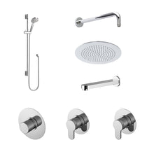 Nui 3 Outlet Arvan Bundle With Stop Tap & Diverter Contemporary Chrome Brass ABS - JJ Building Materials