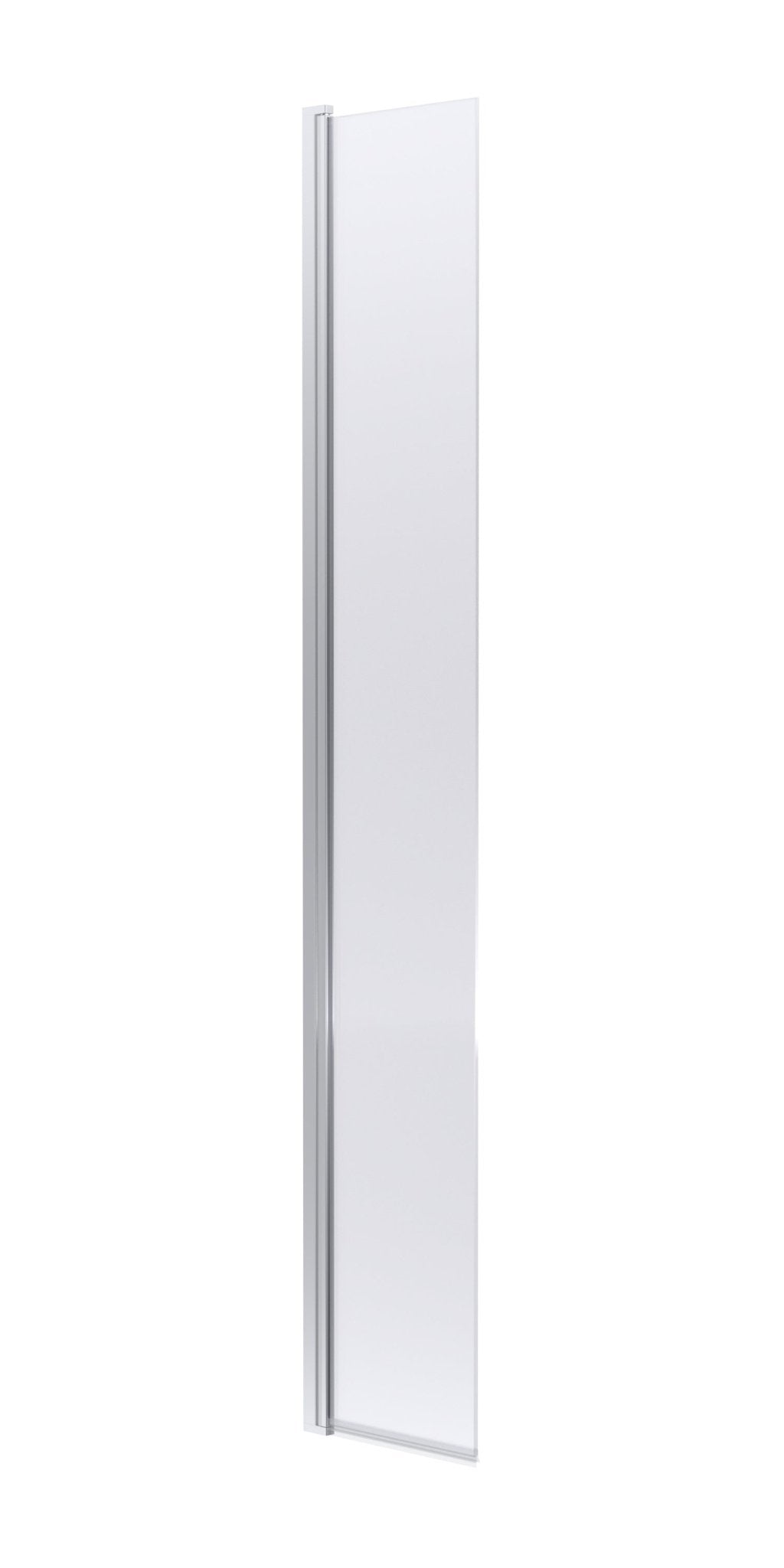 Nui 300mm Hinged Flipper Screen Contemporary Chrome Aluminium 1850x322x27mm - JJ Building Materials