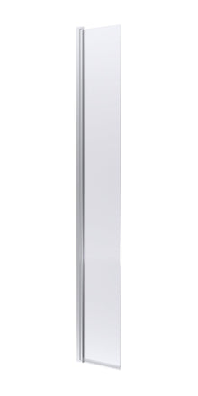 Nui 300mm Hinged Flipper Screen Contemporary Chrome Aluminium 1850x322x27mm - JJ Building Materials
