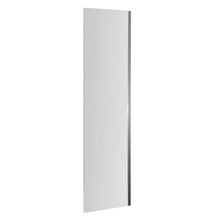 Nui 350mm Fixed Bath Screen Contemporary Chrome Aluminium 1400x350x26mm - JJ Building Materials