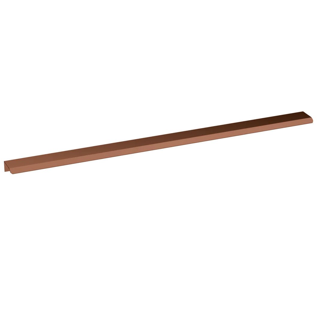 Nui 500mm Finger Pull Handle Contemporary Brushed Bronze Aluminium 17x500x36mm - JJ Building Materials