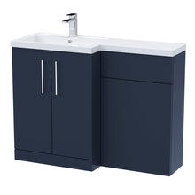 Nui Arno 1100mm Left Hand Combination Contemporary Midnight Blue MFC Painted Matt 858x1105x390mm - JJ Building Materials