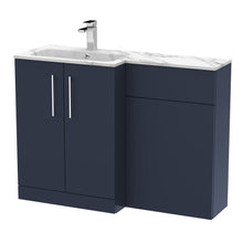 Nui Arno 1100mm Left Hand Combination Contemporary Midnight Blue MFC Painted Matt,stone 858x1105x390mm - ARN2913L - JJ Building Materials