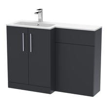 Nui Arno 1100mm Left Hand Combination Contemporary Soft Black MFC Painted Matt,stone 858x1105x390mm - ARN1412L - JJ Building Materials