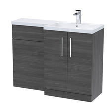 Nui Arno 1100mm Right Hand Combination Contemporary Anthracite Woodgrain MFC Textured Woodgrain 858x1105x390mm - JJ Building Materials