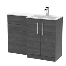 Nui Arno 1100mm Right Hand Combination Contemporary Anthracite Woodgrain MFC Textured Woodgrain,stone 858x1105x390mm - ARN512R - JJ Building Materials