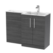Nui Arno 1100mm Right Hand Combination Contemporary Anthracite Woodgrain MFC Textured Woodgrain,stone 858x1105x390mm - ARN513R - JJ Building Materials