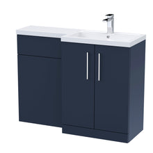Nui Arno 1100mm Right Hand Combination Contemporary Midnight Blue MFC Painted Matt 858x1105x390mm - JJ Building Materials