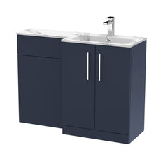 Nui Arno 1100mm Right Hand Combination Contemporary Midnight Blue MFC Painted Matt,stone 858x1105x390mm - ARN2913R - JJ Building Materials