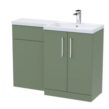 Nui Arno 1100mm Right Hand Combination Contemporary Satin Green MFC Painted Matt 858x1105x390mm - JJ Building Materials