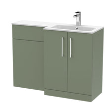 Nui Arno 1100mm Right Hand Combination Contemporary Satin Green MFC Painted Matt,stone 858x1105x390mm - ARN812R - JJ Building Materials