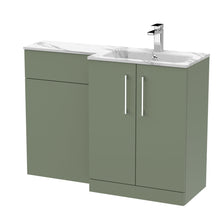 Nui Arno 1100mm Right Hand Combination Contemporary Satin Green MFC Painted Matt,stone 858x1105x390mm - ARN813R - JJ Building Materials