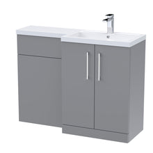 Nui Arno 1100mm Right Hand Combination Contemporary Satin Grey MFC Painted Matt 858x1105x390mm - JJ Building Materials