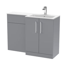 Nui Arno 1100mm Right Hand Combination Contemporary Satin Grey MFC Painted Matt,stone 858x1105x390mm - ARN2212R - JJ Building Materials
