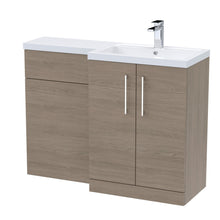 Nui Arno 1100mm Right Hand Combination Contemporary Solace Oak MFC Textured Woodgrain 858x1105x390mm - JJ Building Materials