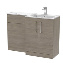 Nui Arno 1100mm Right Hand Combination Contemporary Solace Oak MFC Textured Woodgrain,stone 858x1105x390mm - ARN2513R - JJ Building Materials