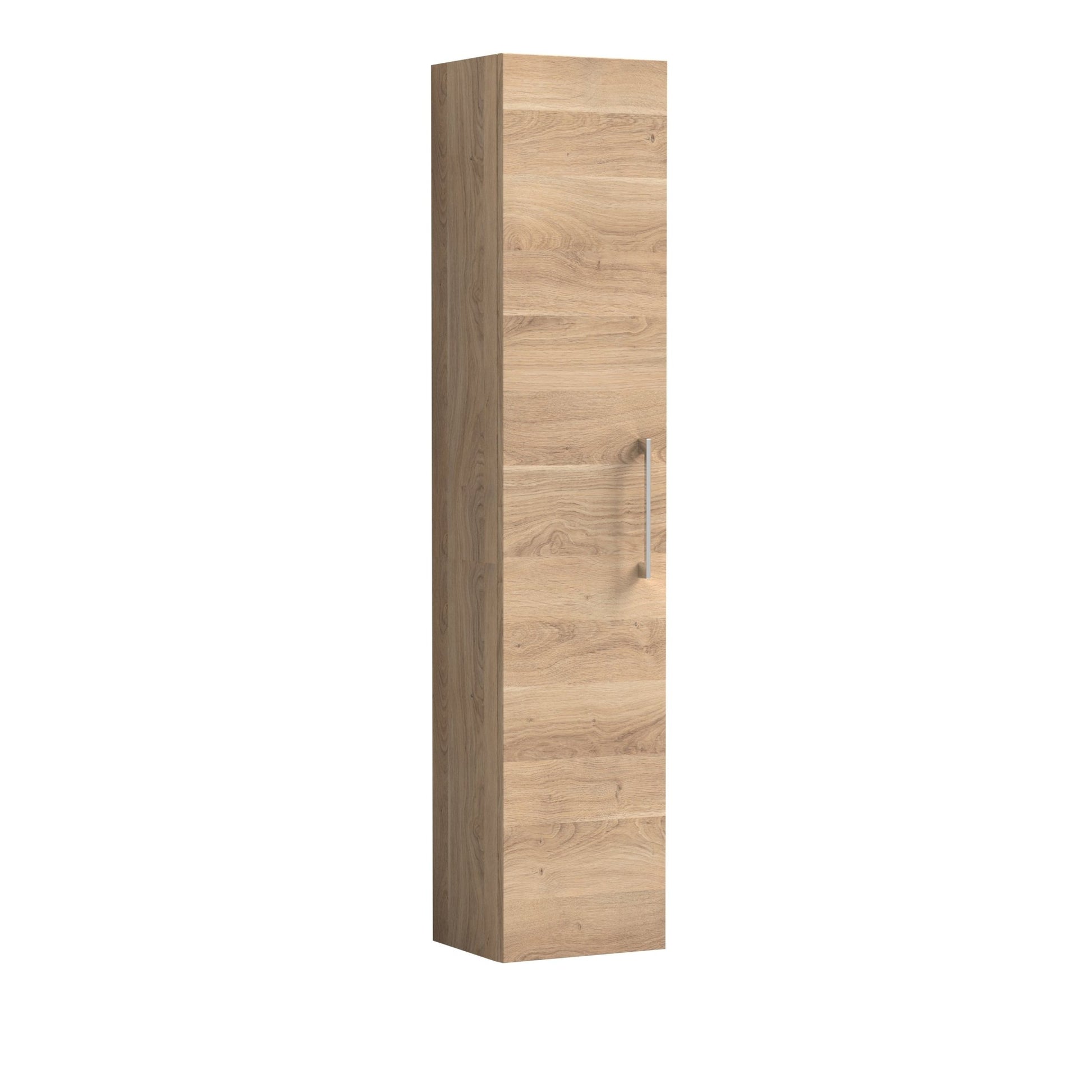 Nui Arno 300mm Tall Unit (1 Door) Contemporary Bleached Oak MFC Textured Woodgrain 1435x300x260mm - JJ Building Materials