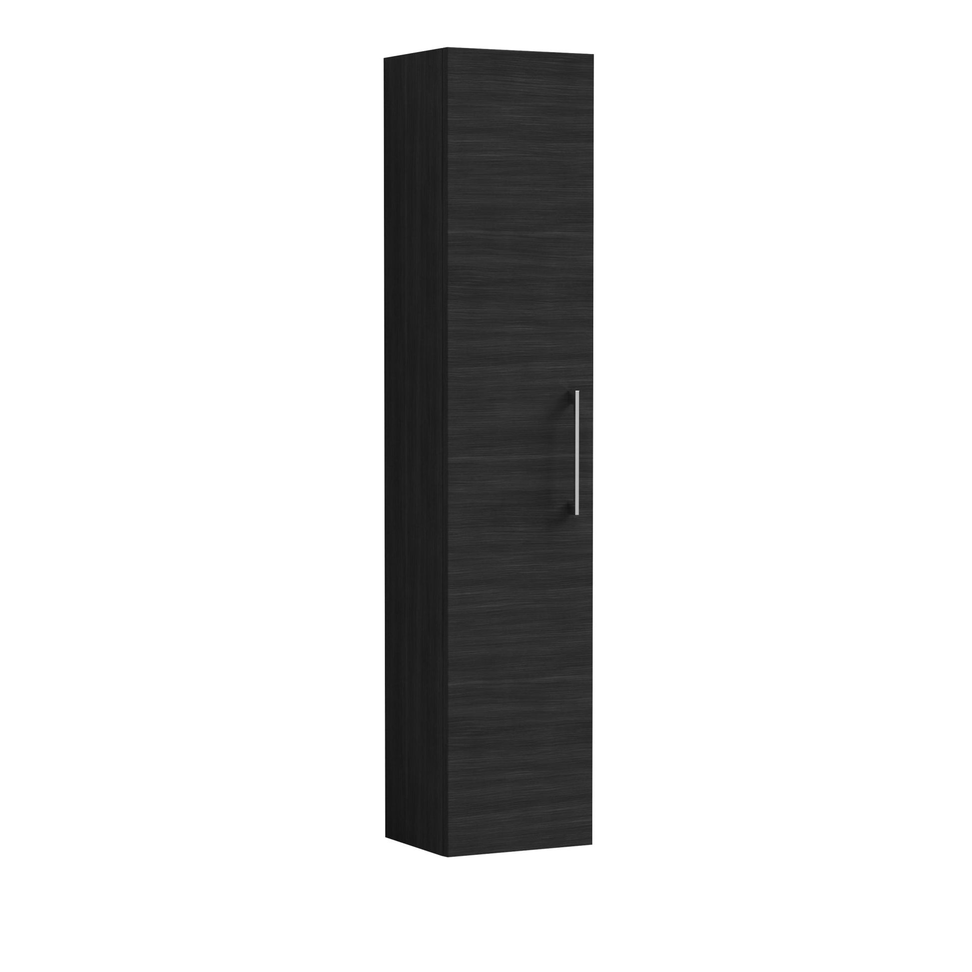 Nui Arno 300mm Tall Unit (1 Door) Contemporary Charcoal Black MFC Textured Woodgrain 1435x300x260mm - JJ Building Materials
