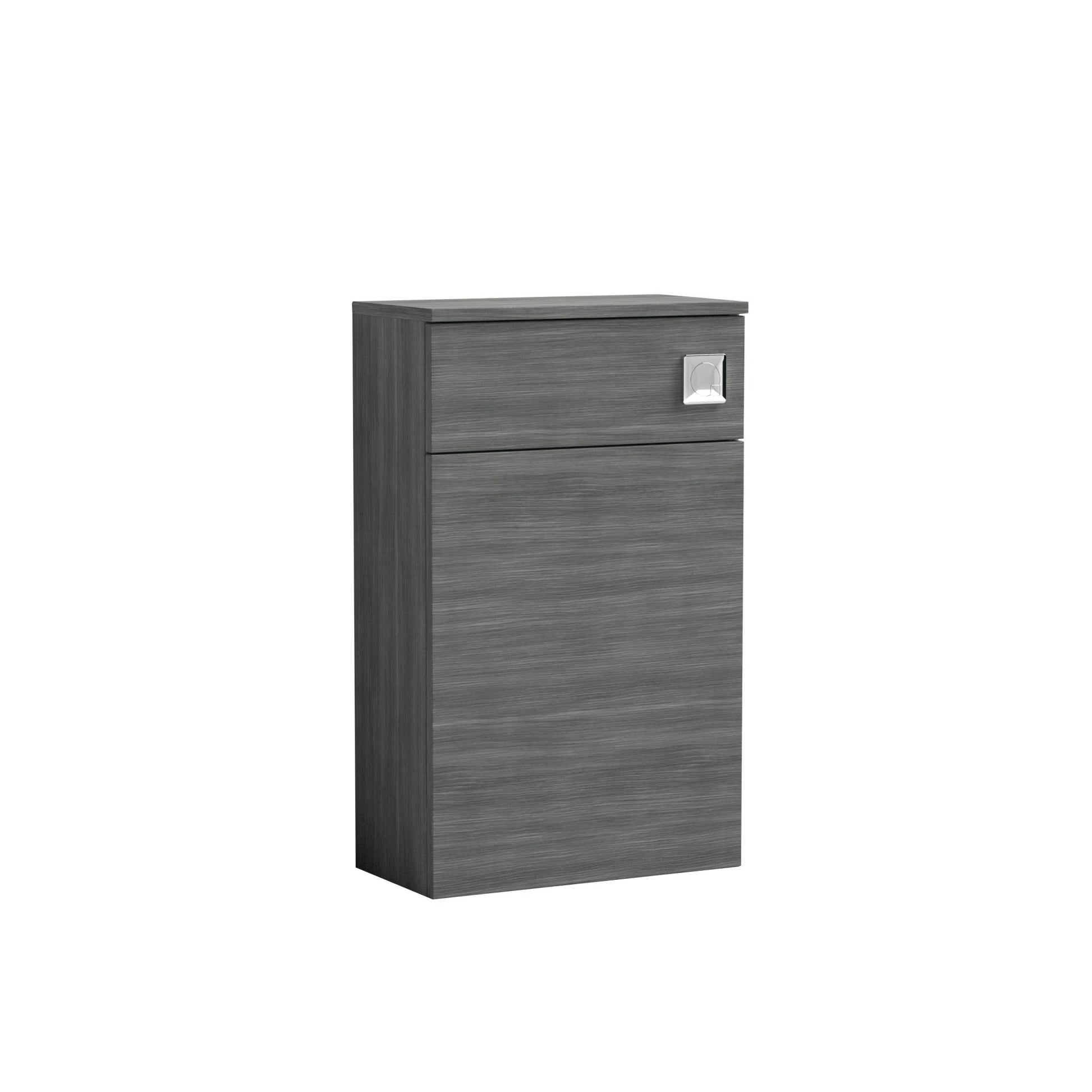 Nui Arno 500 Wc Unit (235 Deep) Contemporary Anthracite Woodgrain MFC Textured Woodgrain 818x502x253mm - JJ Building Materials