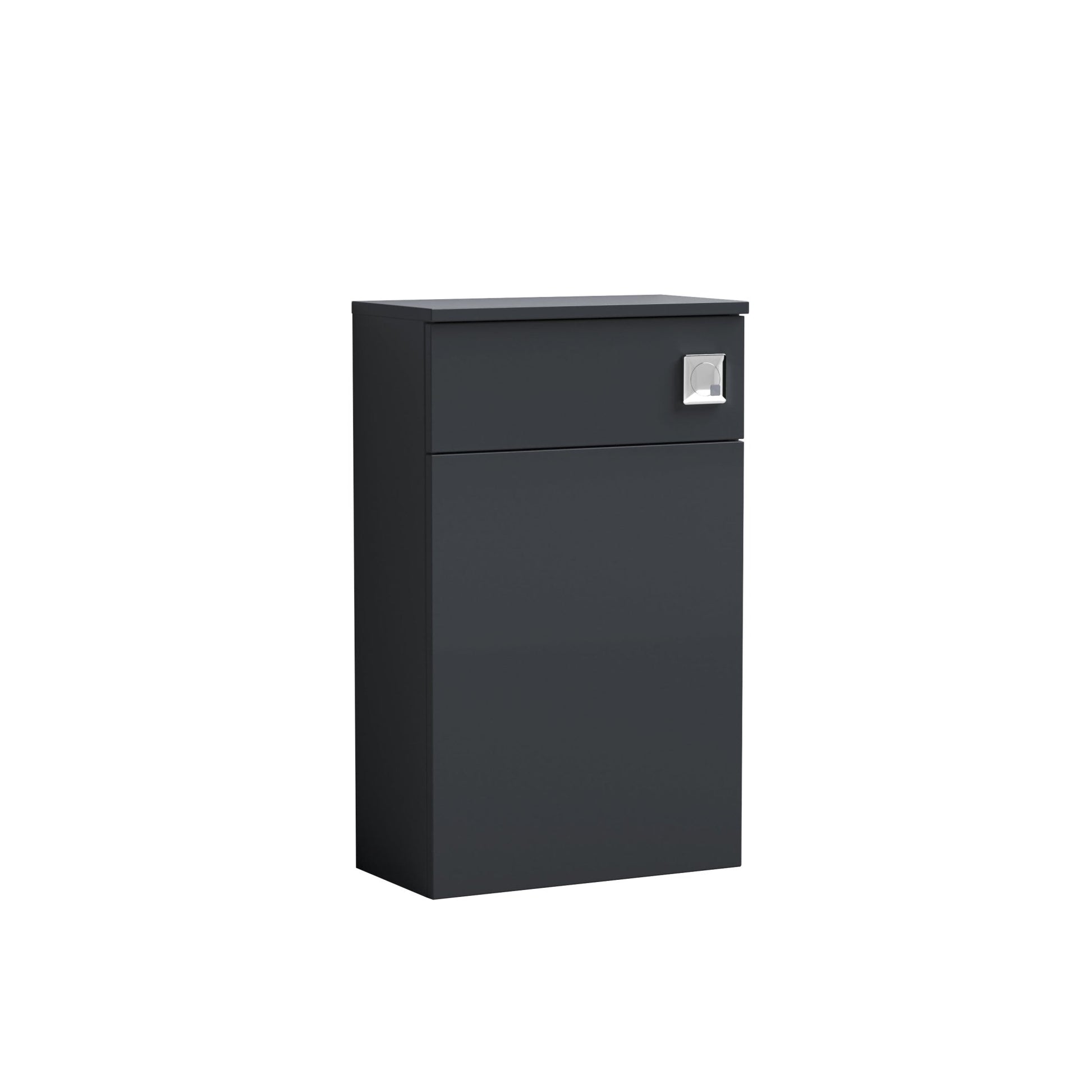 Nui Arno 500mm Wc Unit Contemporary Soft Black MFC Painted Matt 818x502x253mm - JJ Building Materials
