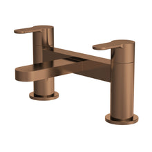 Nui Arvan Deck Mounted Bath Filler Contemporary Brushed Bronze Brass 120x230x142mm - JJ Building Materials