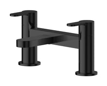 Nui Arvan Deck Mounted Bath Filler Contemporary Matt Black Brass 120x230x142mm - JJ Building Materials