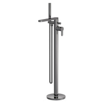 Nui Arvan Freestanding Bath Shower Mixer Contemporary Brushed Pewter Brass ABS,plastic 880x200x282mm - JJ Building Materials