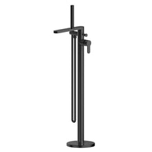 Nui Arvan Freestanding Bath Shower Mixer Contemporary Matt Black Brass ABS 880x200x282mm - JJ Building Materials