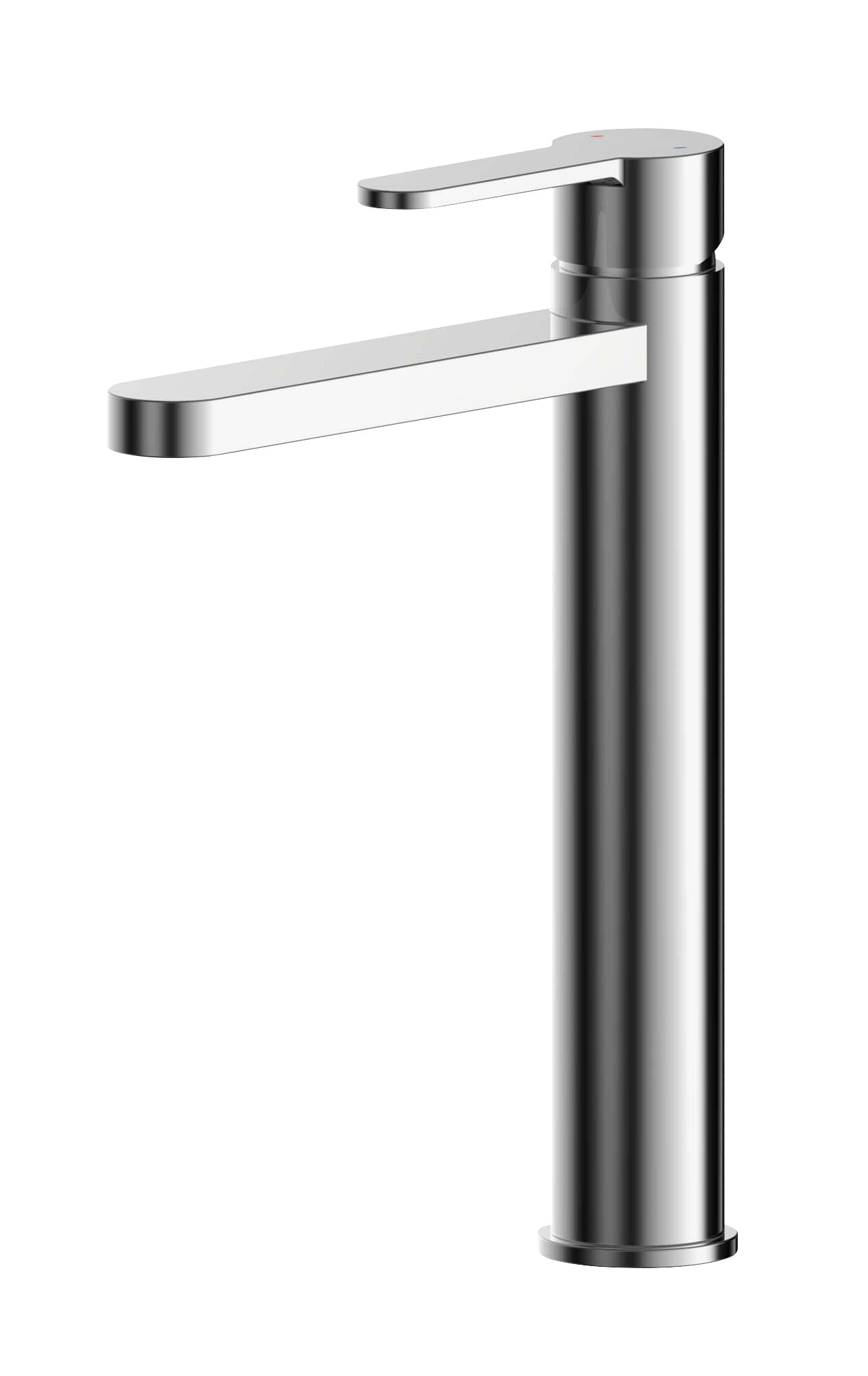Nui Arvan High - rise Mono Basin Mixer (no Waste) Contemporary Chrome Brass,plastic 290x52x187mm - JJ Building Materials