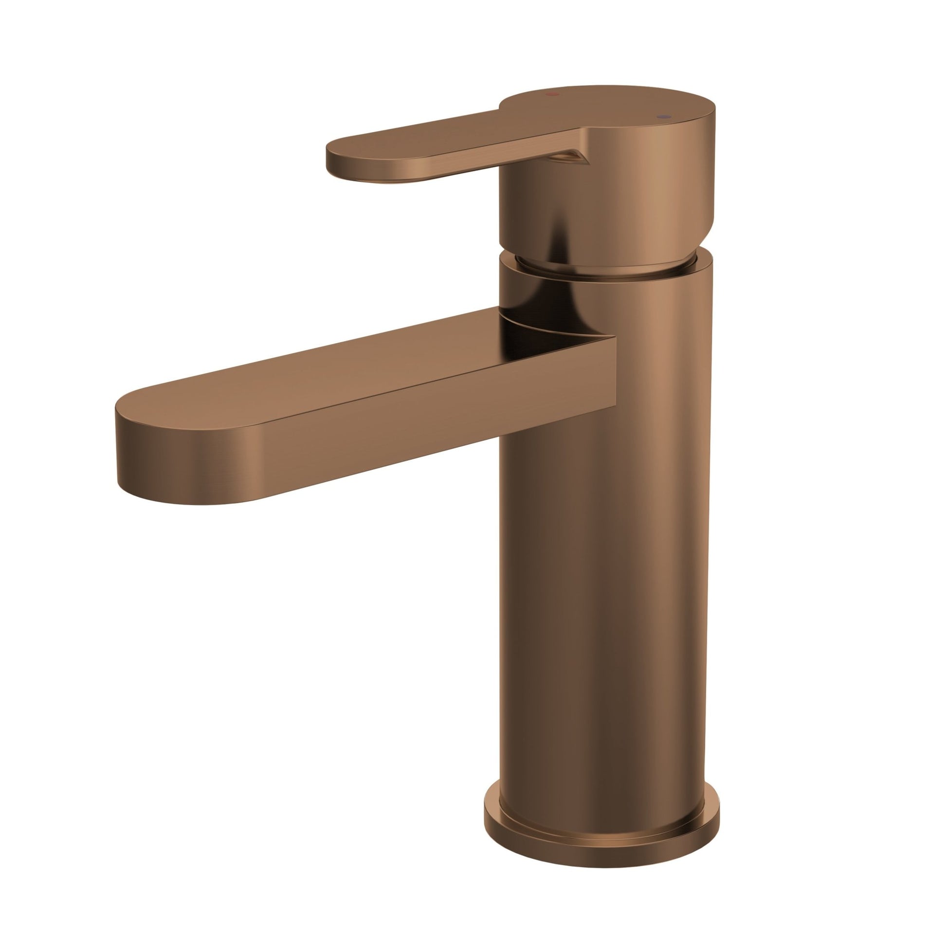 Nui Arvan Mono Basin Mixer With Push Button Waste Contemporary Brushed Bronze Brass 160x52x147mm - JJ Building Materials
