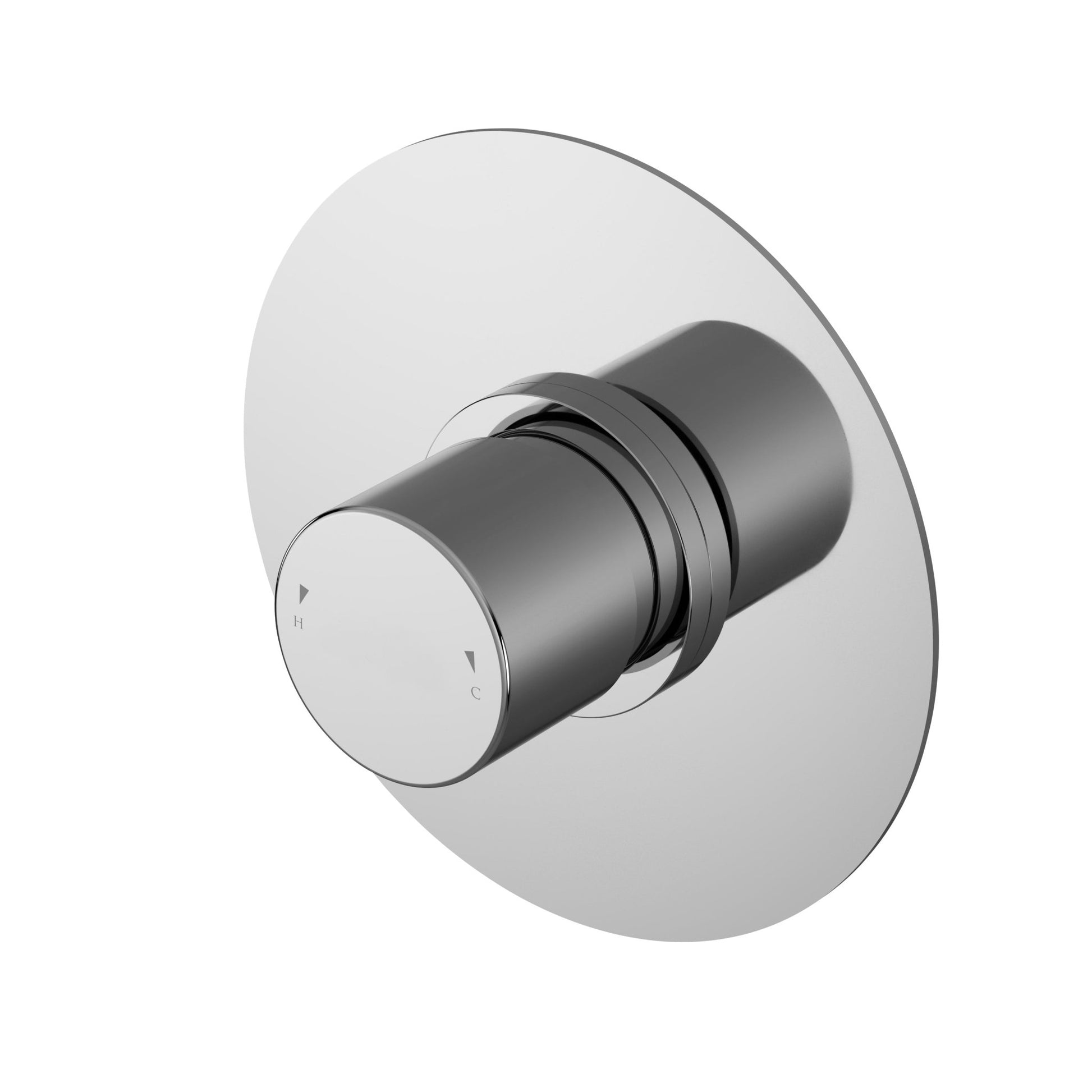 Nui Arvan Thermostatic Temperature Control Valve Contemporary Chrome Brass ABS 125x125x135mm - JJ Building Materials
