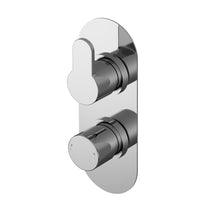 Nui Arvan Twin Thermostatic Valve Contemporary Chrome Brass ABS 215x80x136mm - JJ Building Materials
