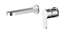 Nui Arvan Wall Mounted 2 Tap Hole Basin Mixer Contemporary Chrome Brass,plastic 95x147x195mm - JJ Building Materials